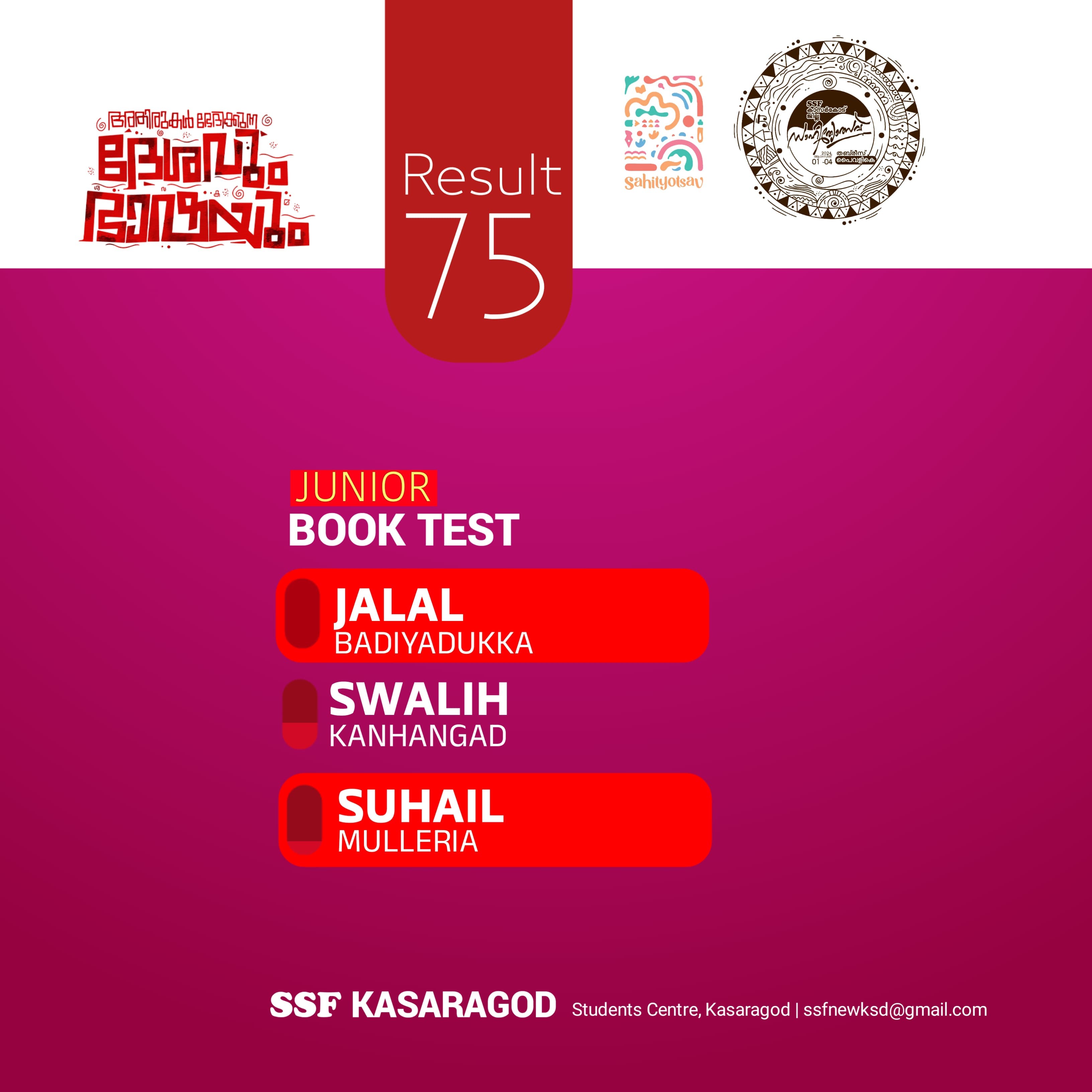 kasaragod sahithyotsav results
