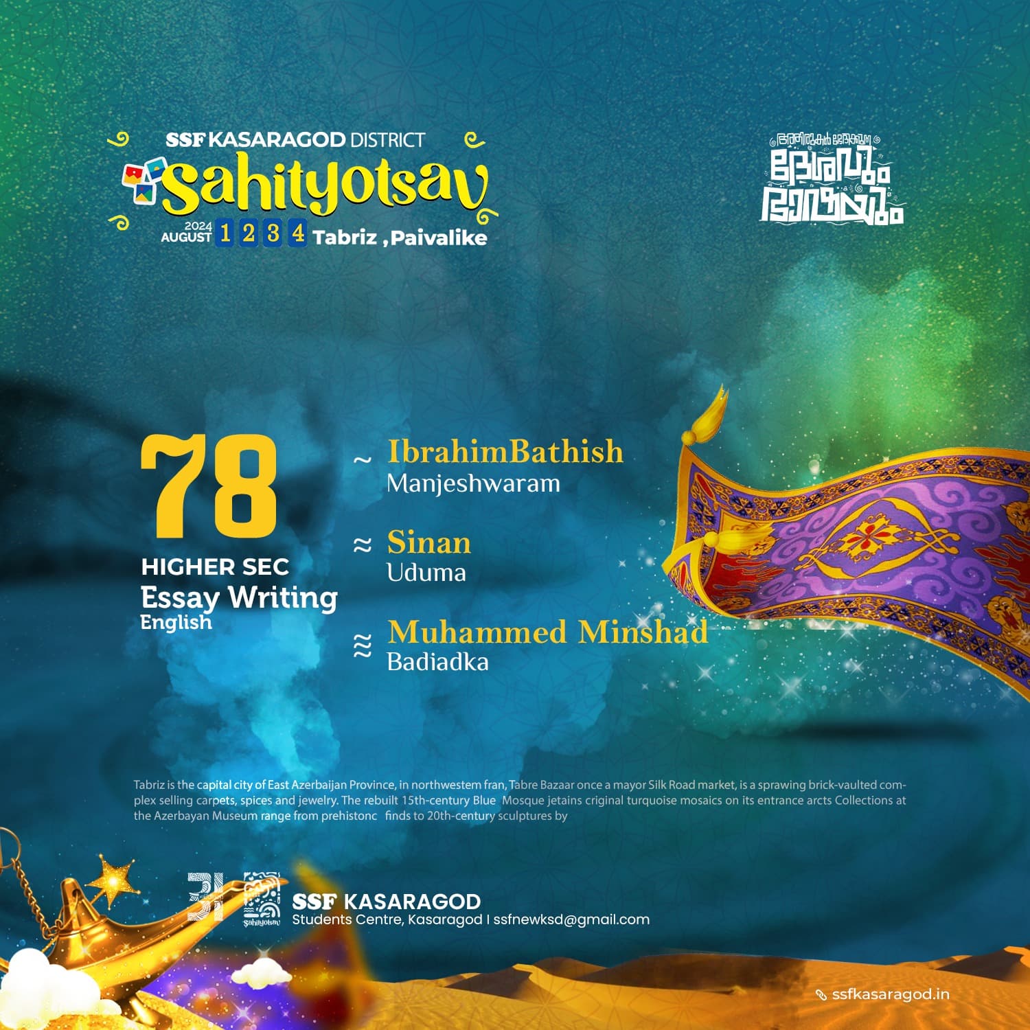 kasaragod sahithyotsav results